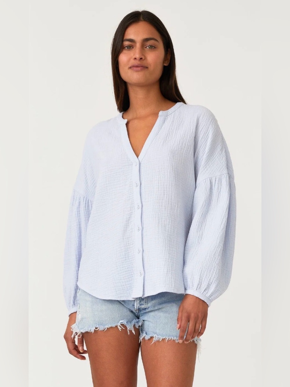 Lovestitch Leighton Cotton‎ Gauze Classic Blouse , Large